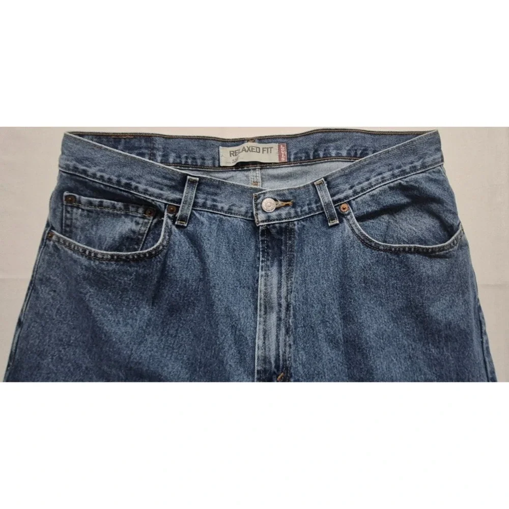 VTG Levi 550 men's relaxed fit medium wash denim blue‎ jeans 36x33 Cotton